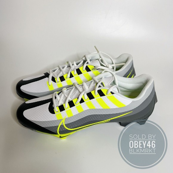 Nike Vapor Edge Speed 360 Volt/White/Grey Football Cleats DQ5110-071 - Picture 1 of 6